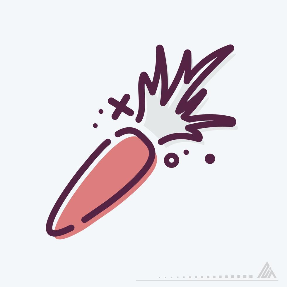 Icon Carrot - MBE Syle vector