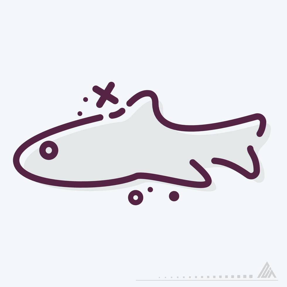 Icon Fish - MBE Syle vector