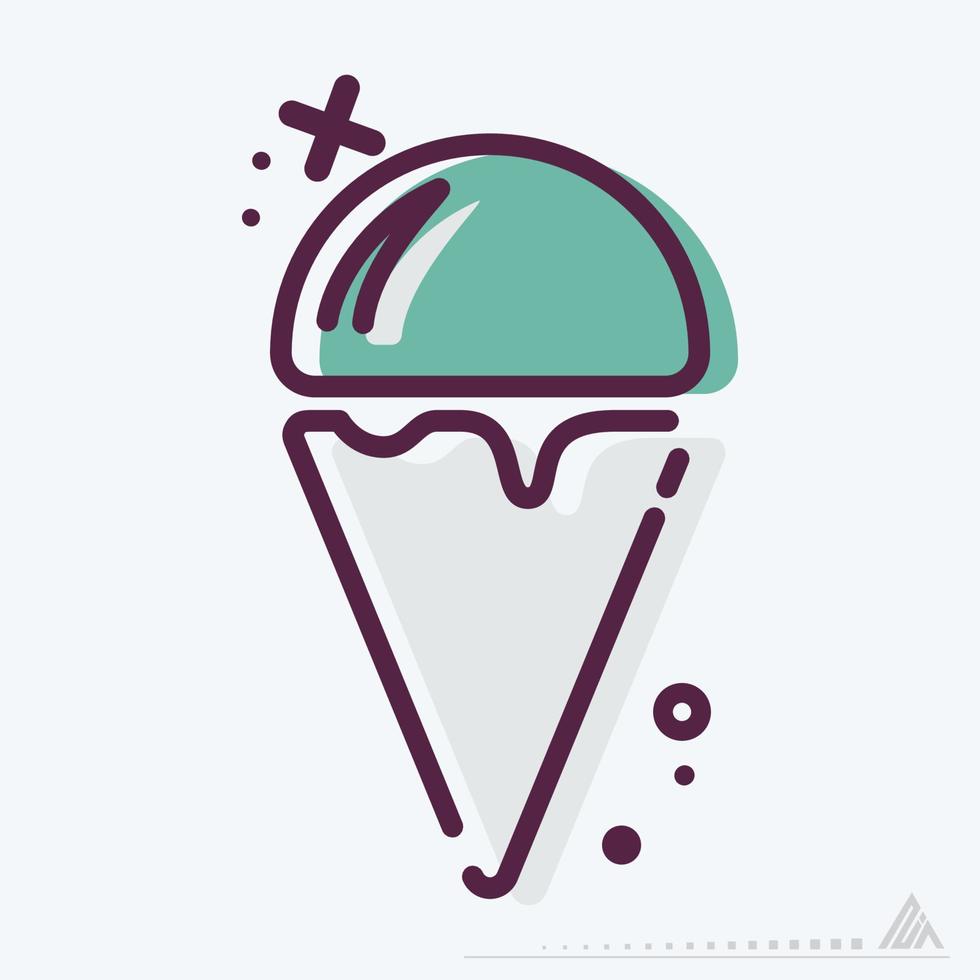 helado de icono - mbe syle vector