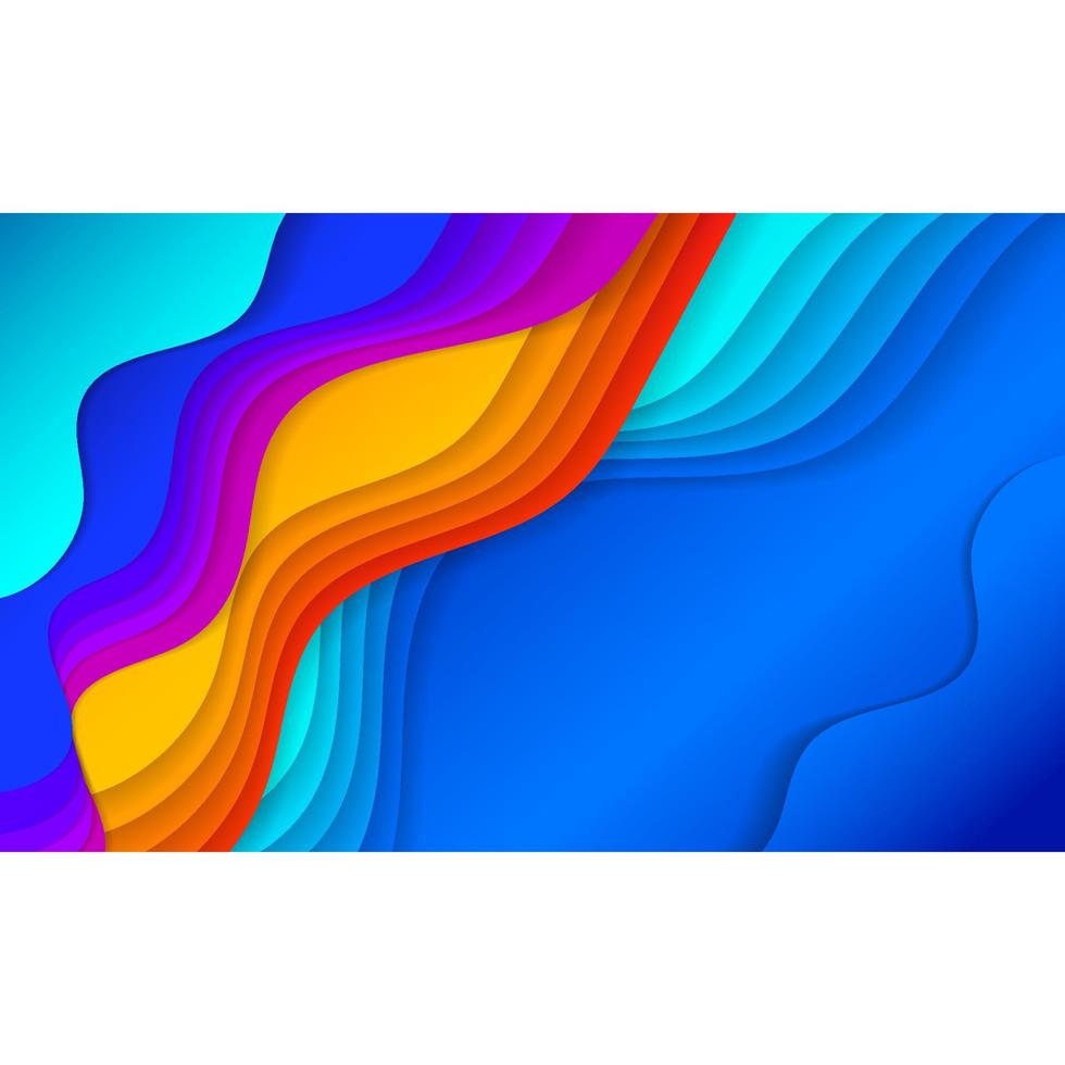 banner de fondo de corte de papel abstracto colorido vector