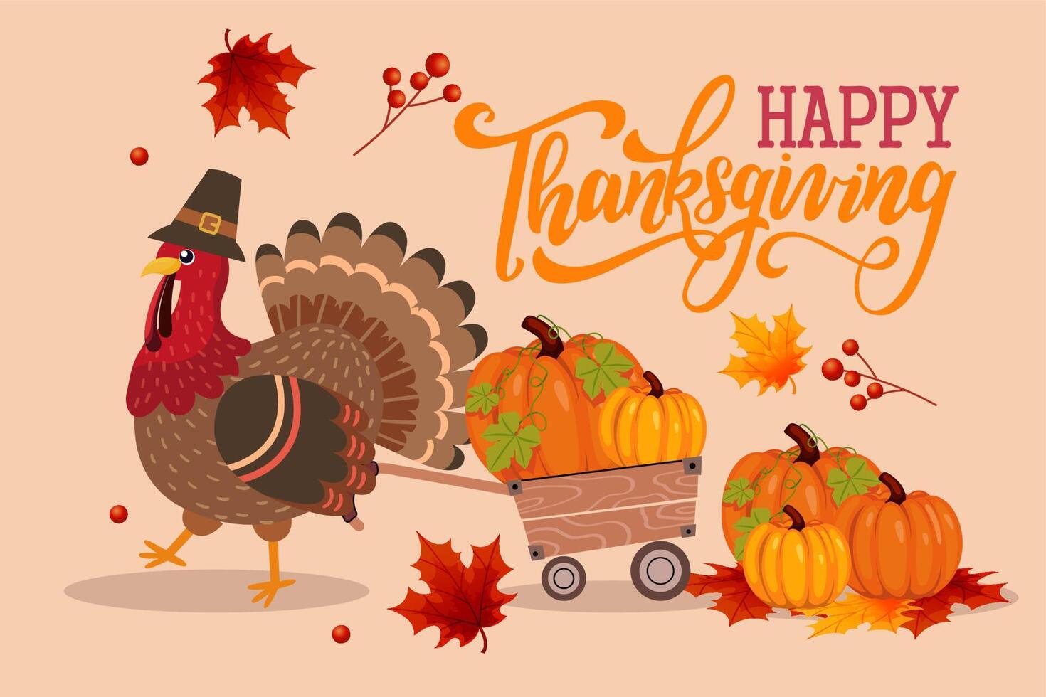 thanksgiving card background design template vector