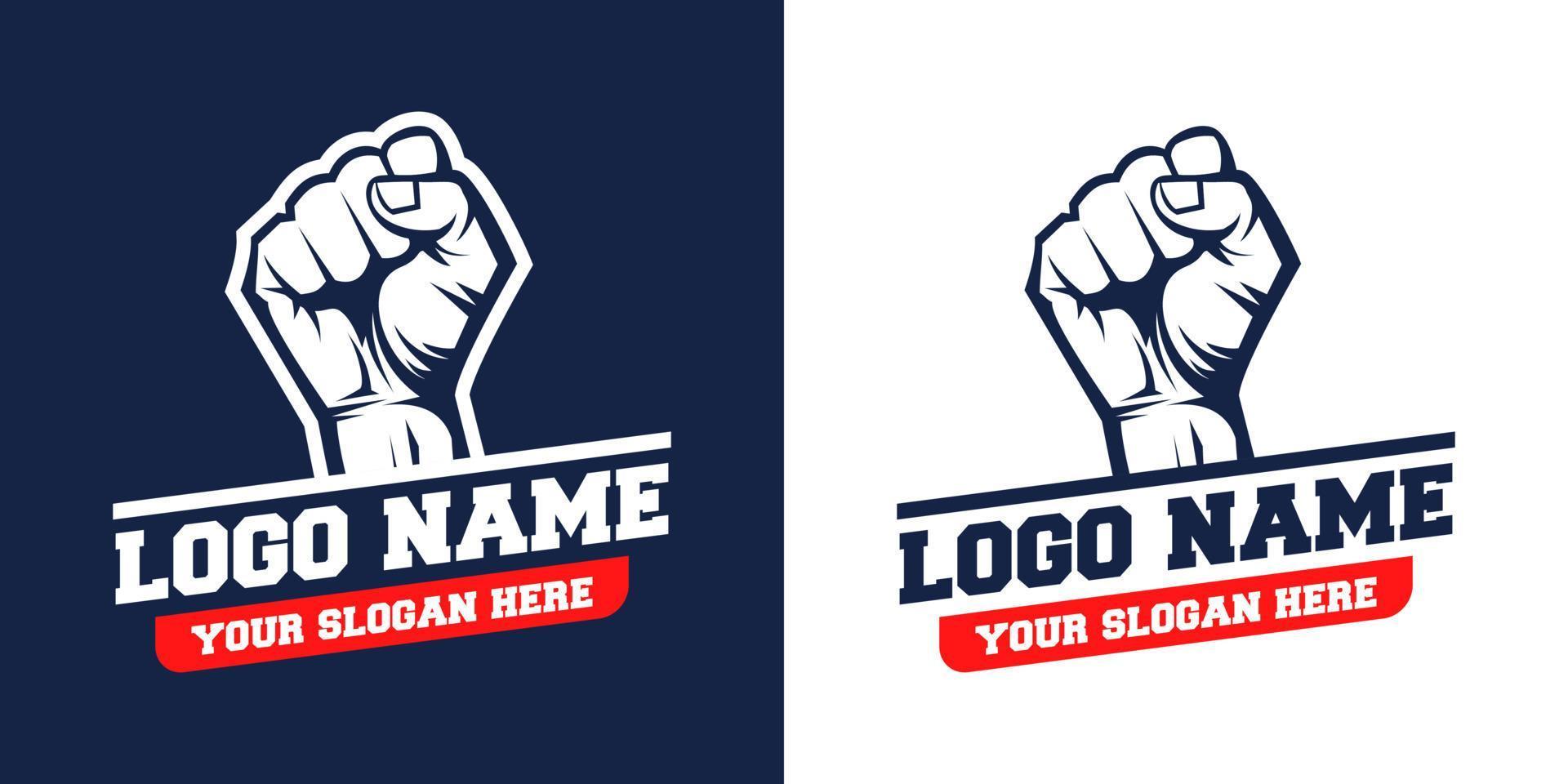 hand clenched logo vector