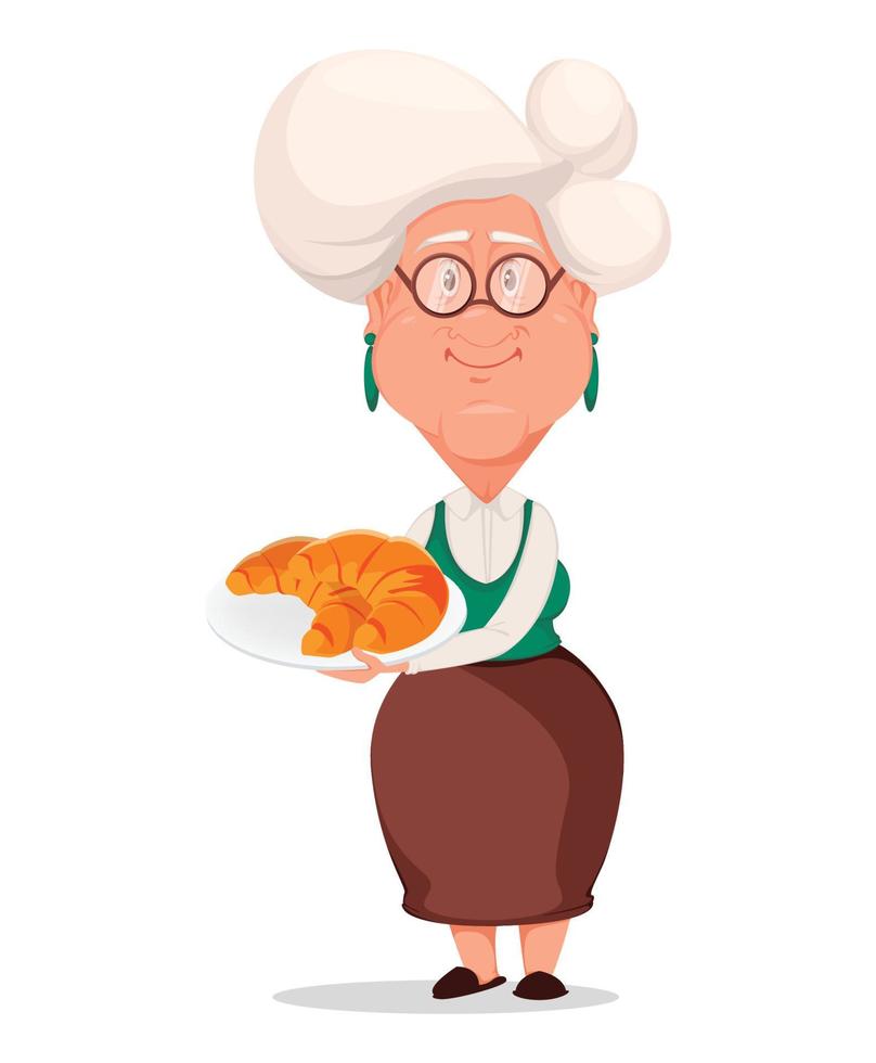 Grandmother wearing eyeglasses vector