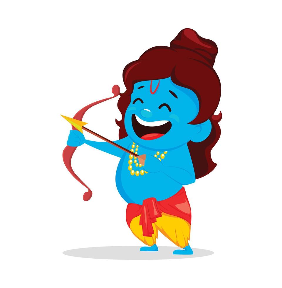 Lord Rama with bow and arrow vector