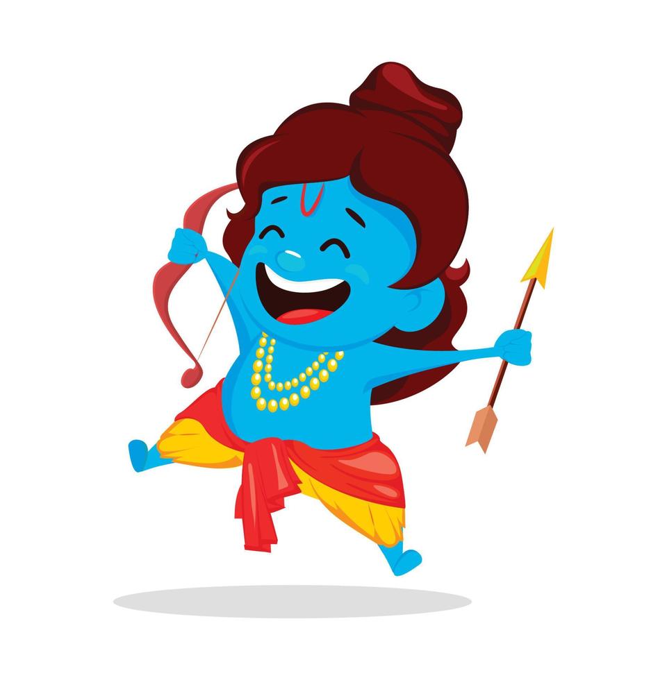 Lord Rama with bow and arrow vector