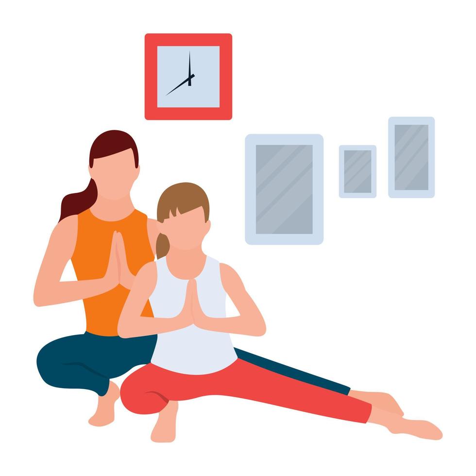 Yoga Exercise Concepts vector