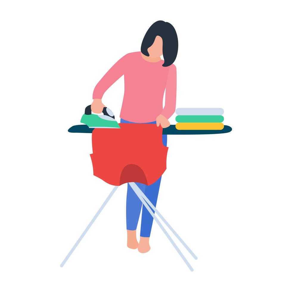 Ironing Clothes Concepts vector