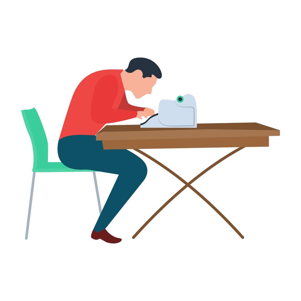 Trendy Typist Concepts vector