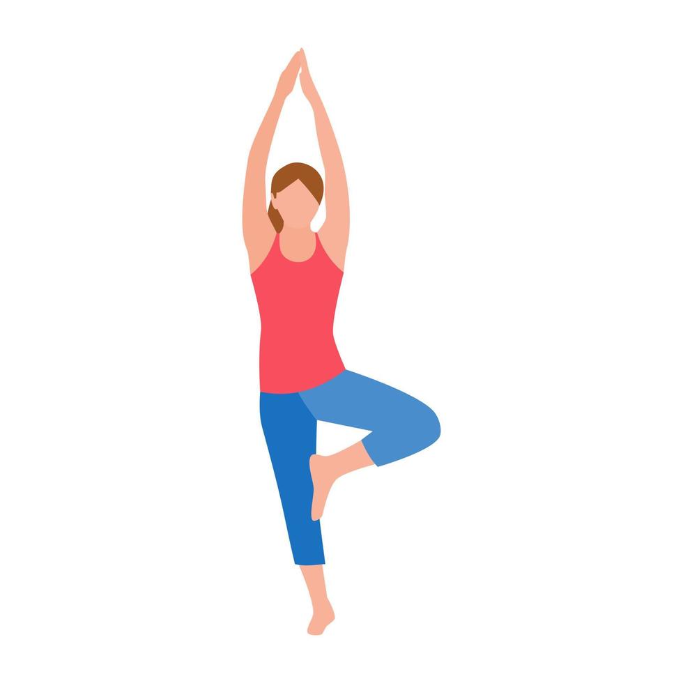 Trendy Yoga Concepts vector