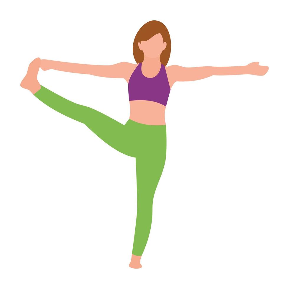 Trendy Yoga Concepts vector