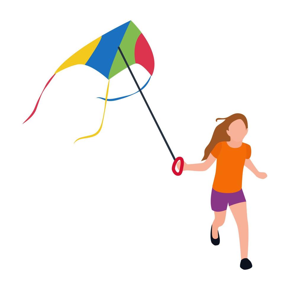 Kite Flying Concepts vector