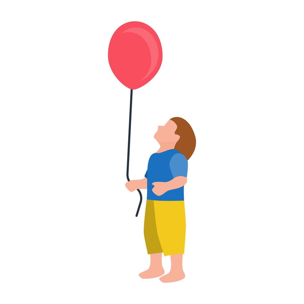 Holding Balloon Concepts vector