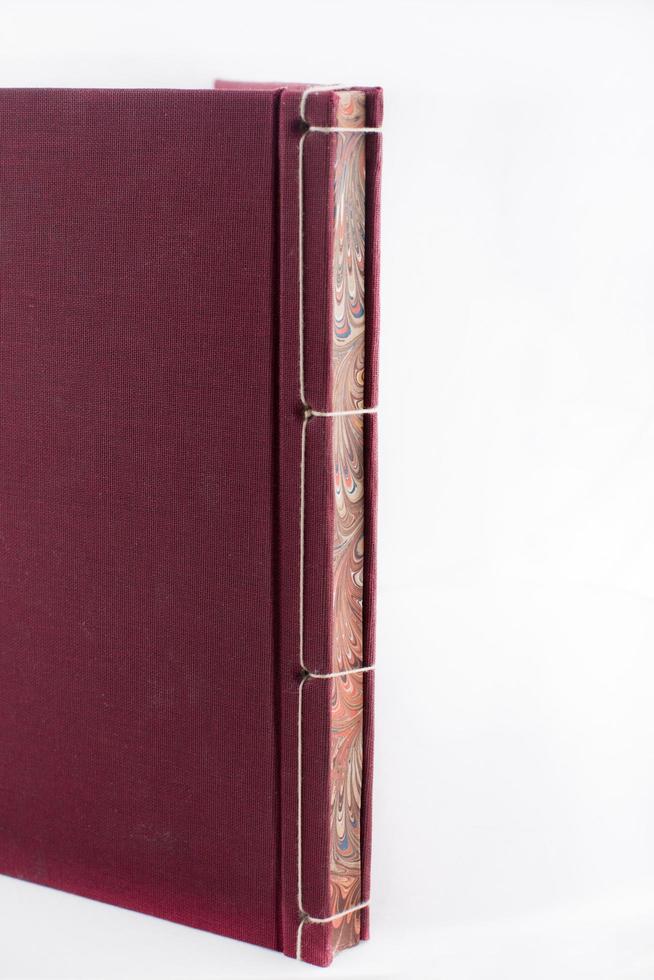 Beautiful hand binded book with hardcover and japanese binding style photo