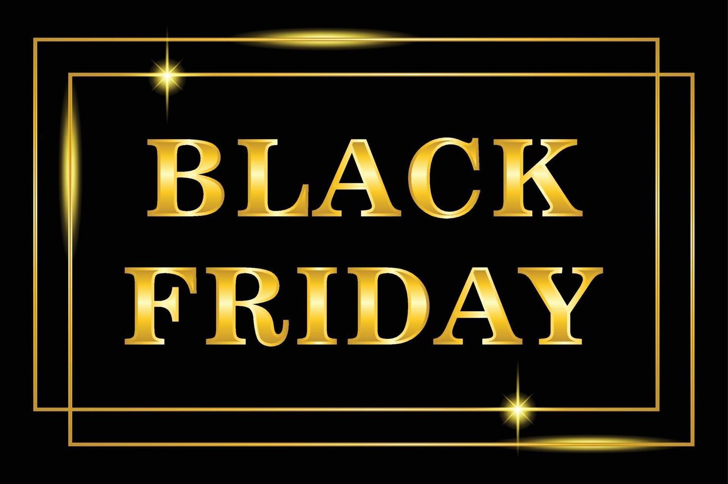 Black friday poster with golden colour vector