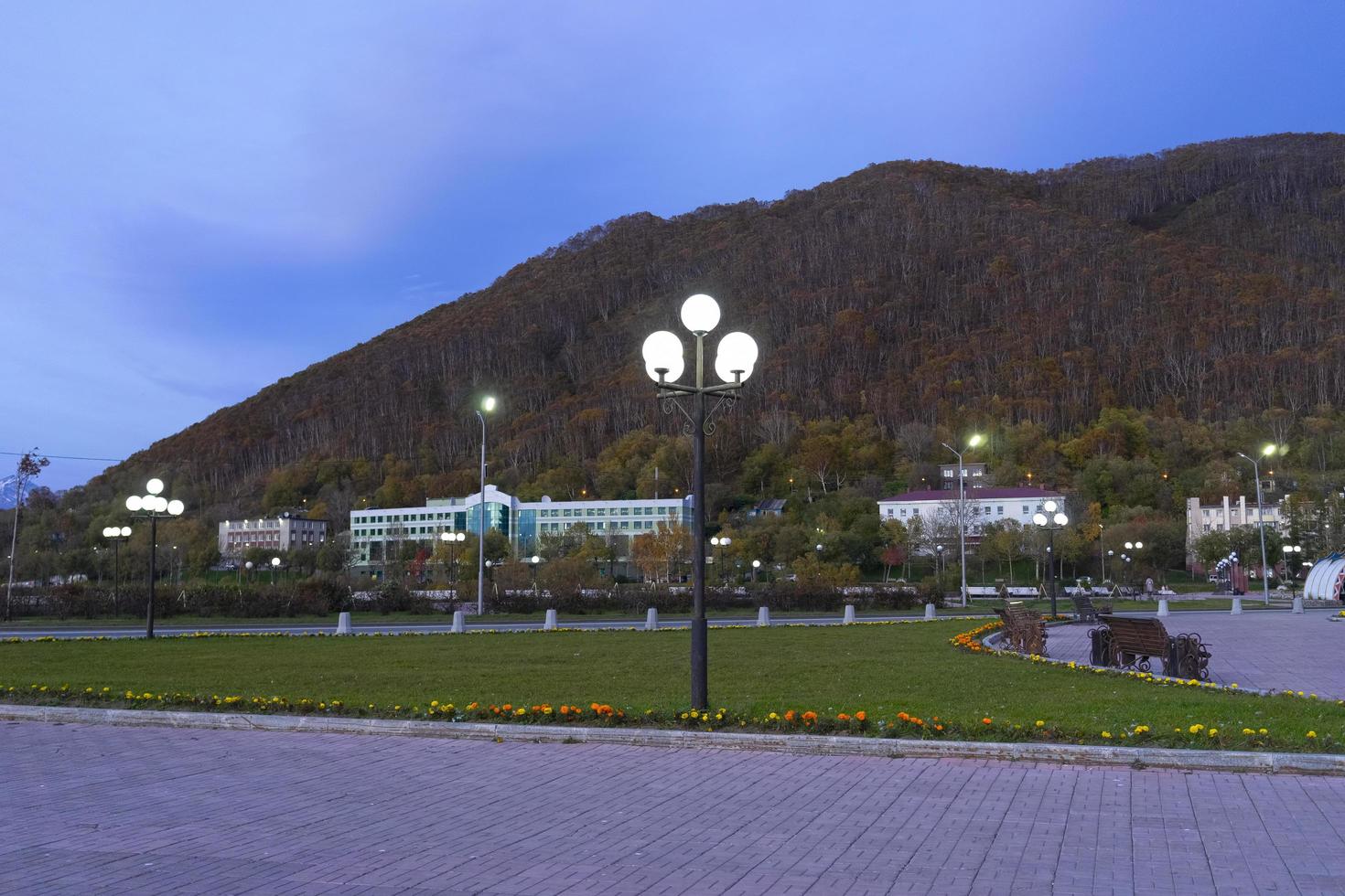 Urban landscape of Petropavlovsk-Kamchatsky, Russia photo