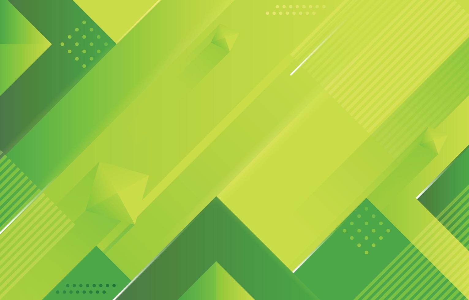 Geometric Shapes Background in Green vector