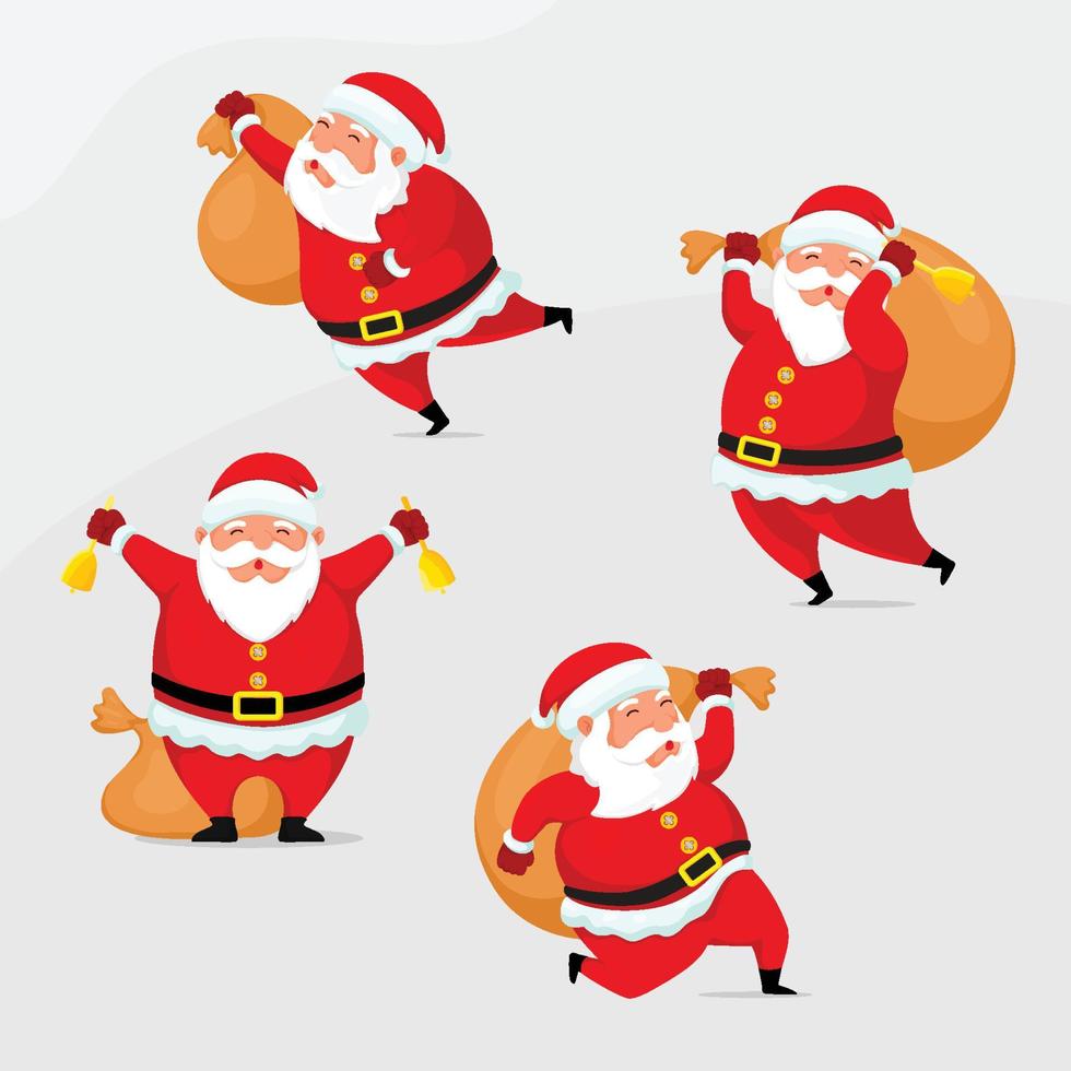 Santa Claus Character Set vector