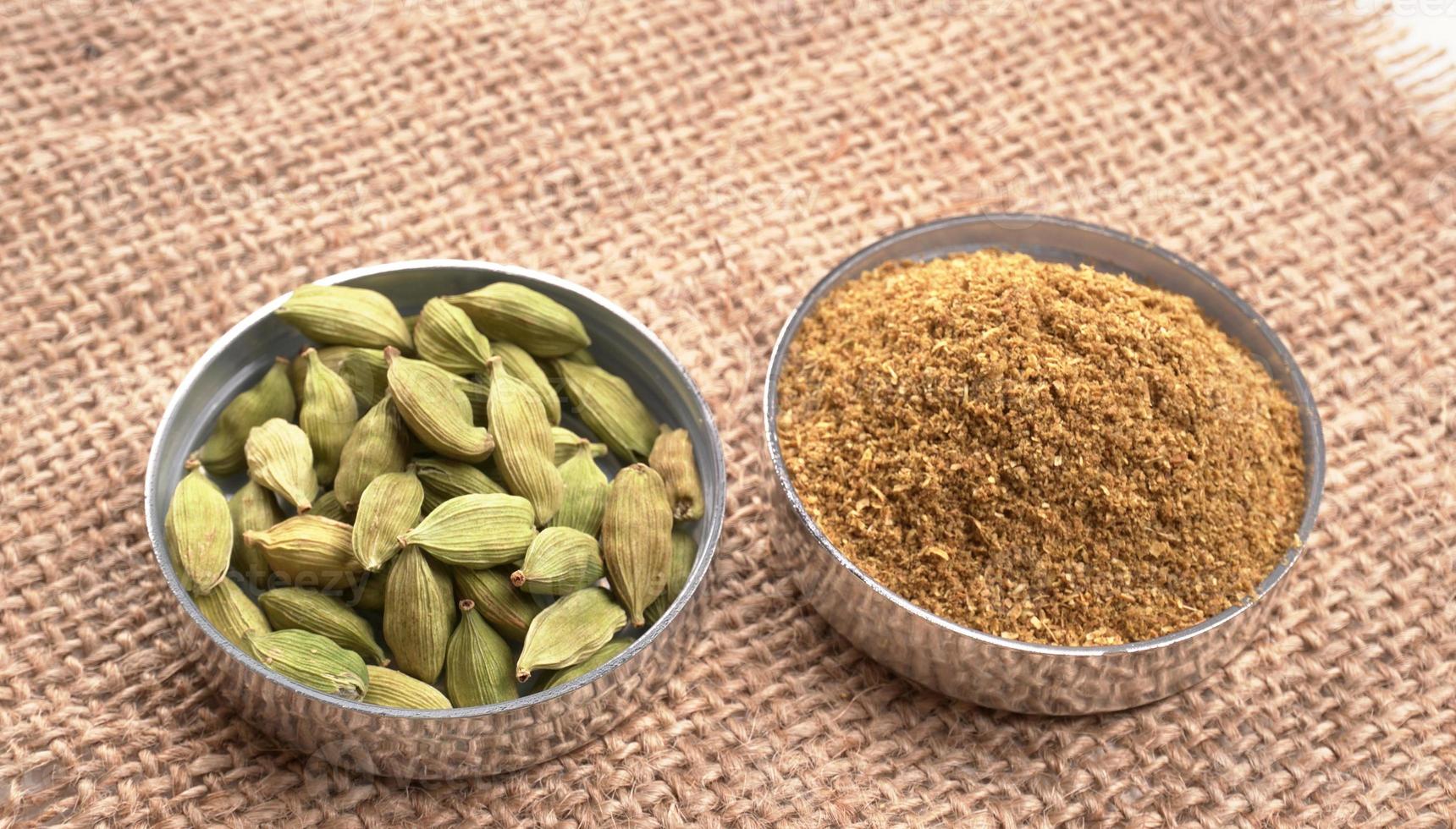 Fresh organic green elaichi or Cardamom photo