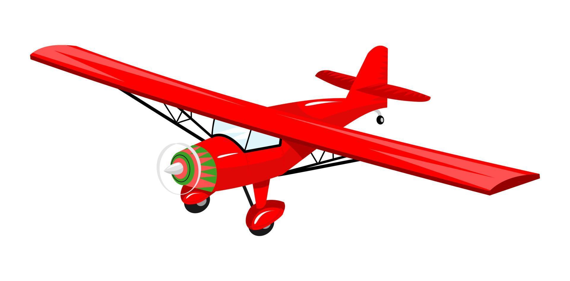 Red Light Aircraft Propeller Aeroplane vector