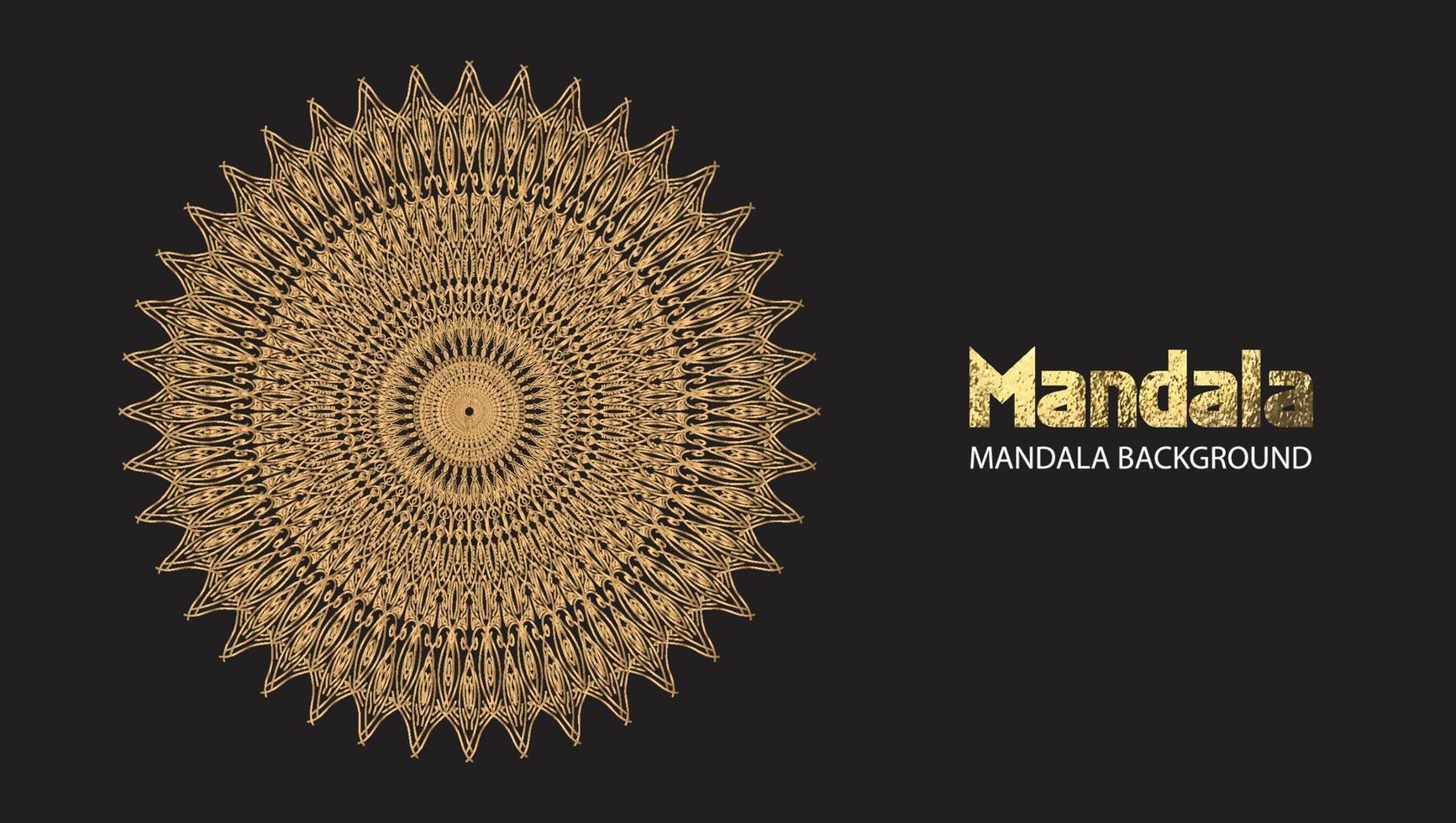 Mandala design mandala vector round luxury design golden brush text.