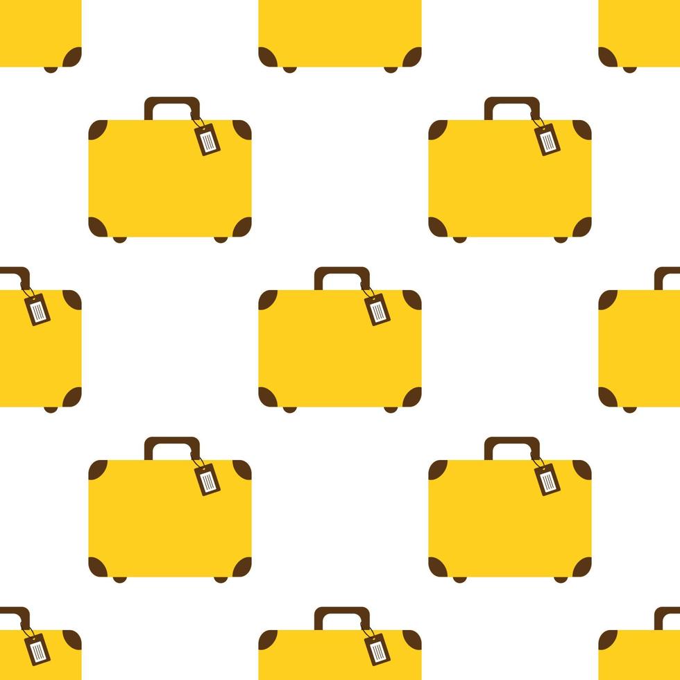 Seamless pattern with hand drawn luggage. Vintage suitcases. vector