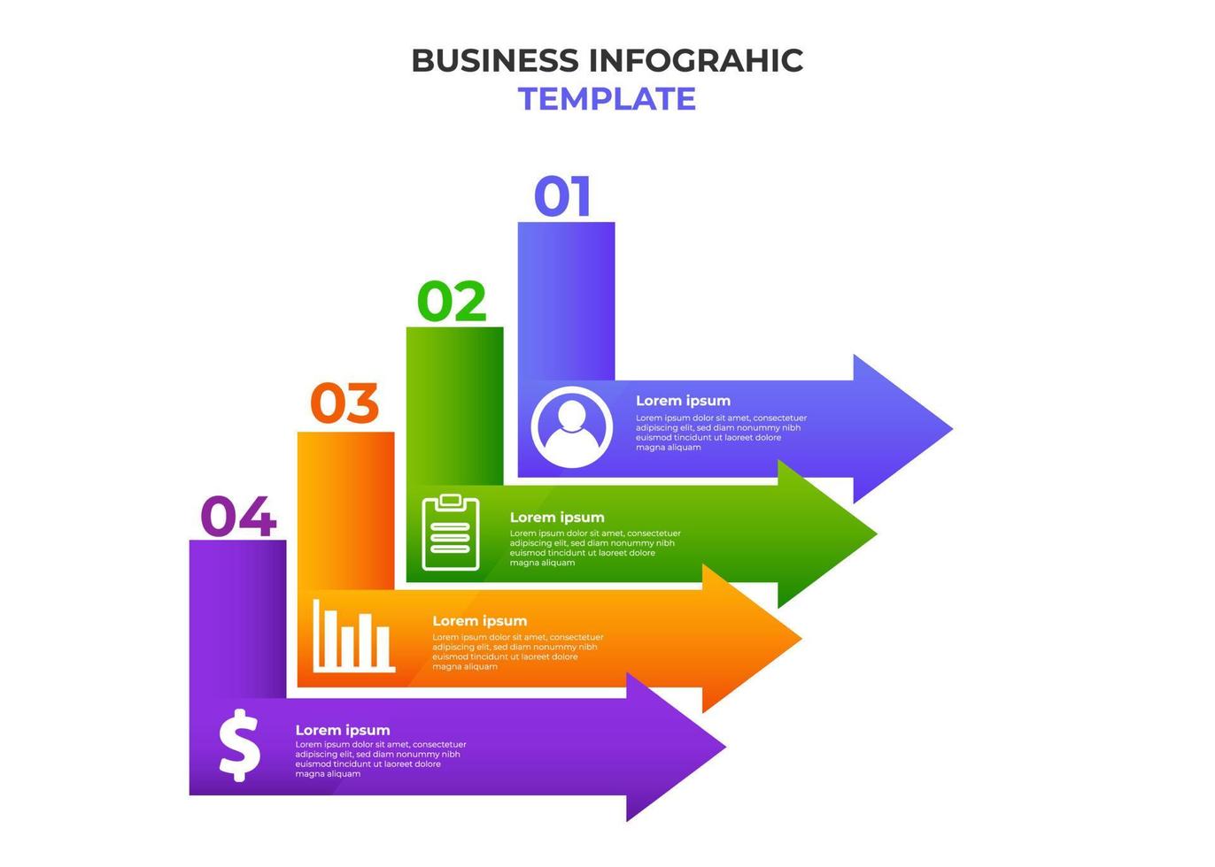 simple modern gradient timeline business infographic template. vector