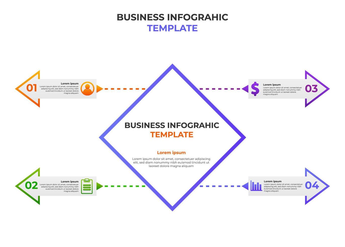 simple modern gradient business infographic template. vector