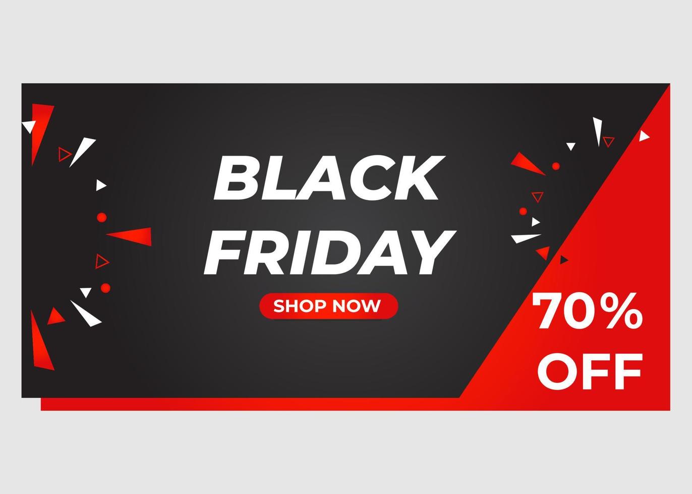 black friday sale promotion banner template. ready use banner template vector