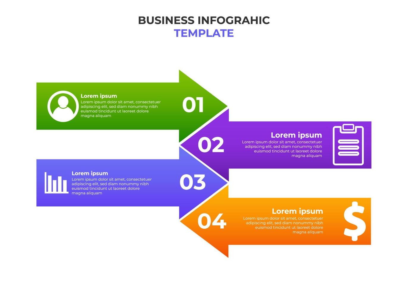 simple modern gradient business infographic template. vector