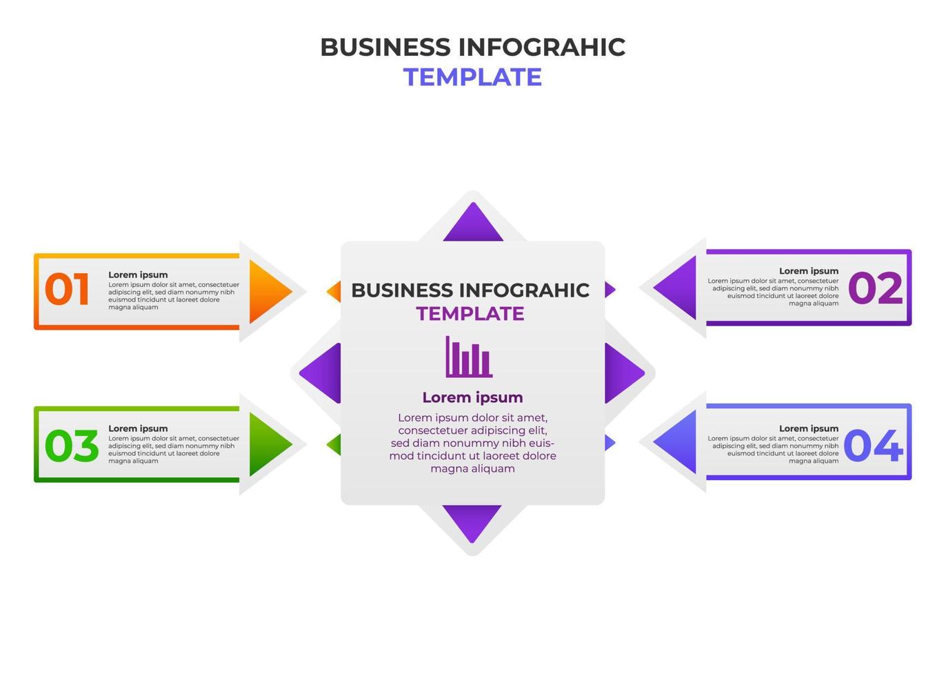 simple modern gradient business infographic template. vector