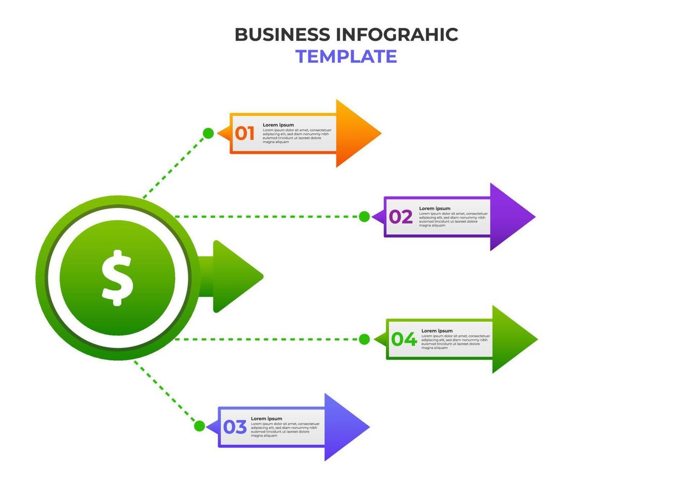 simple modern gradient business infographic template. vector