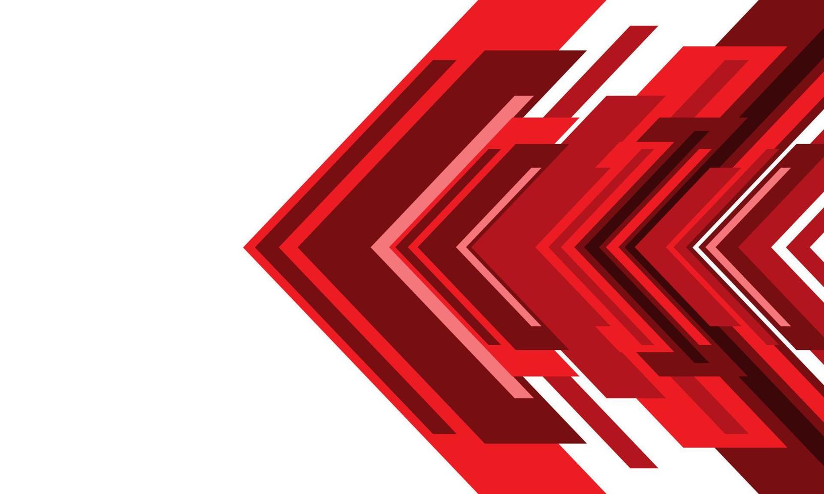 Abstract red arrow geometric direction on white with blank space design modern futuristic creative background vector