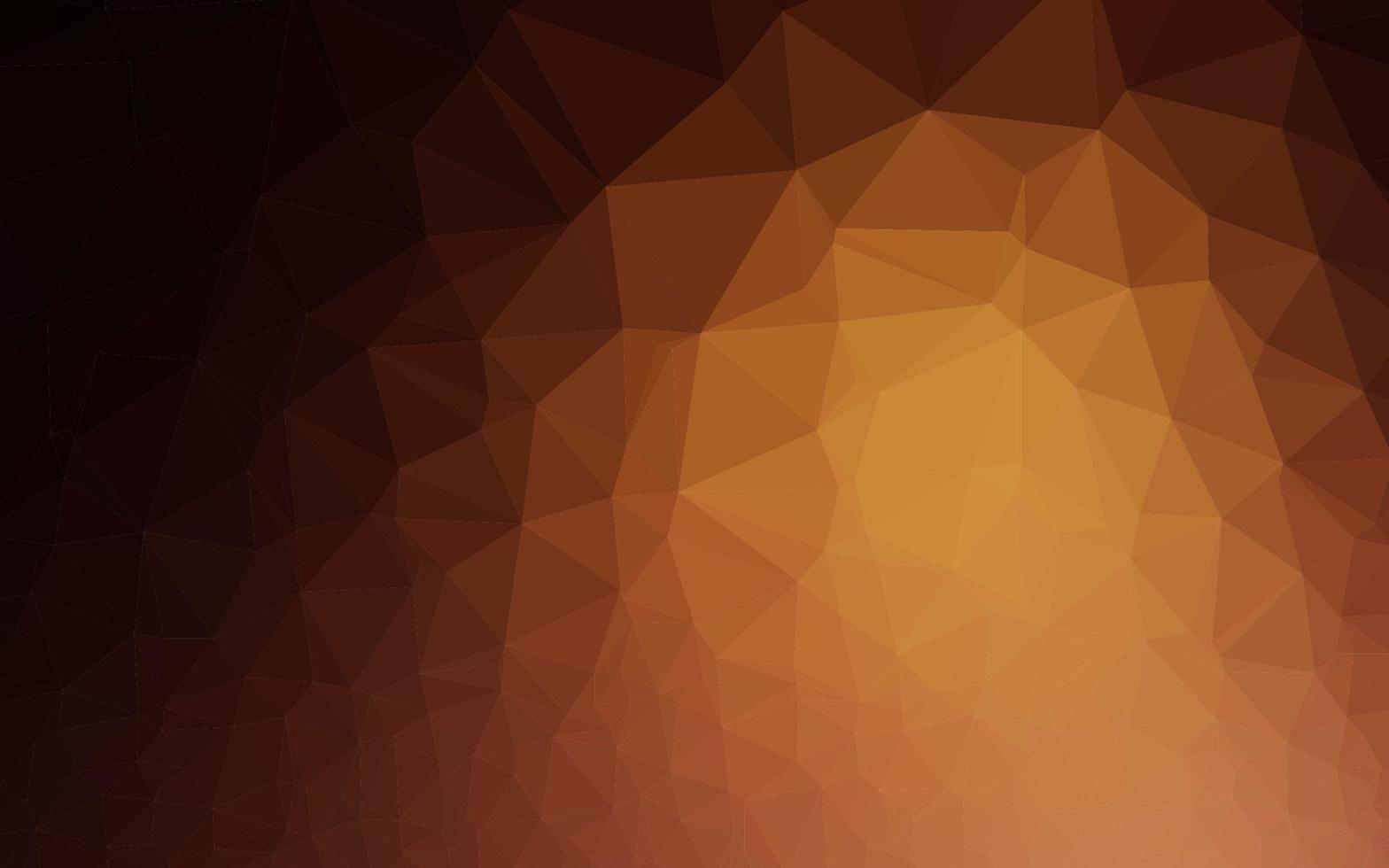 Dark Orange vector polygon abstract backdrop.