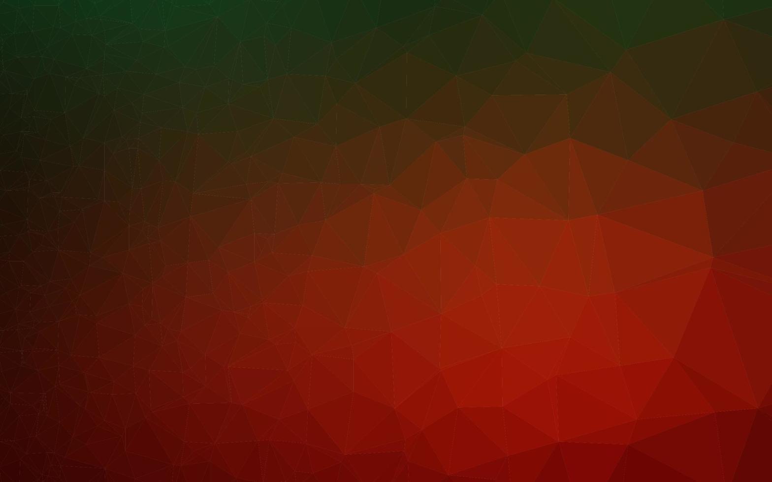 Dark Green, Red vector low poly texture.