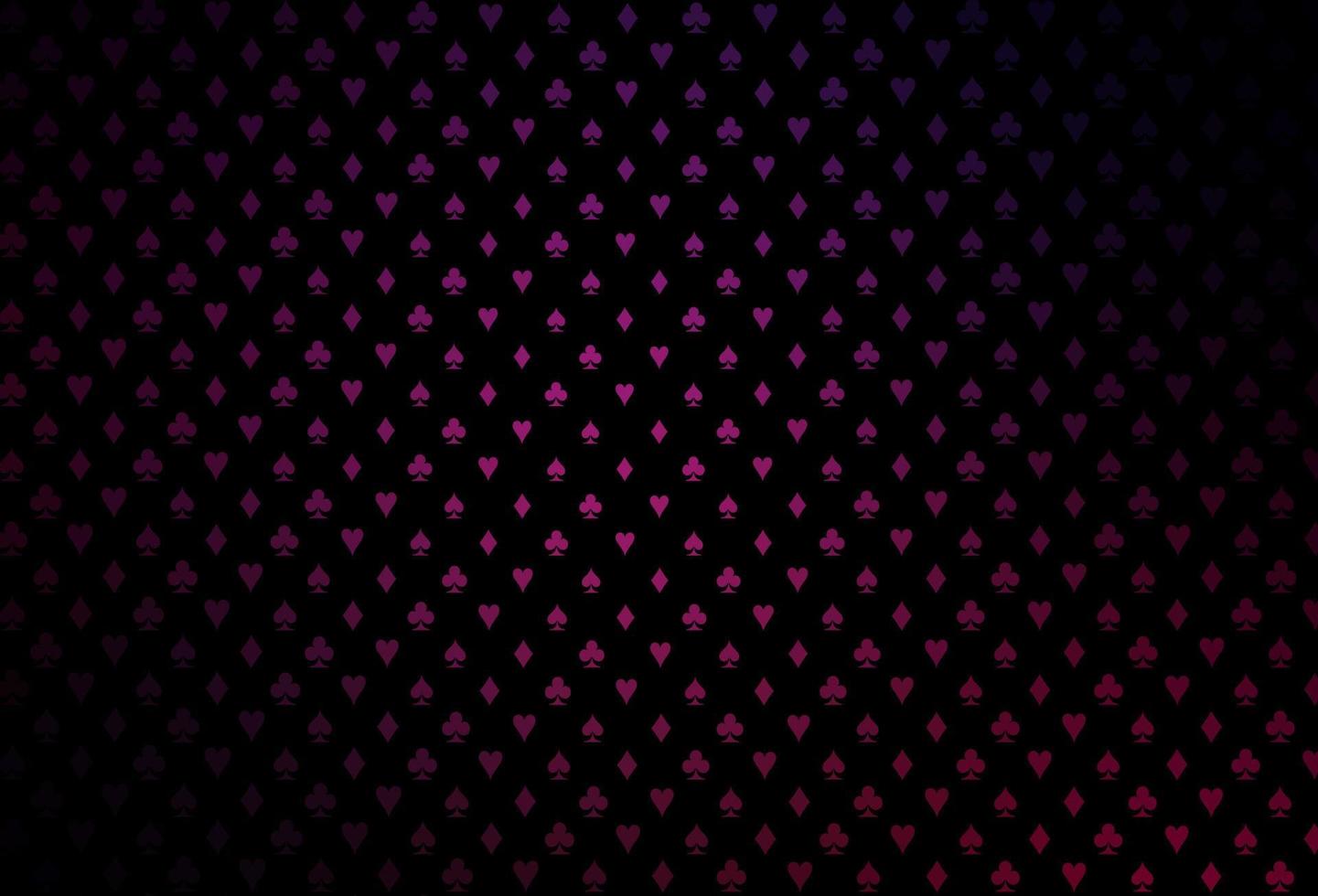 Dark pink vector texture with playing cards.