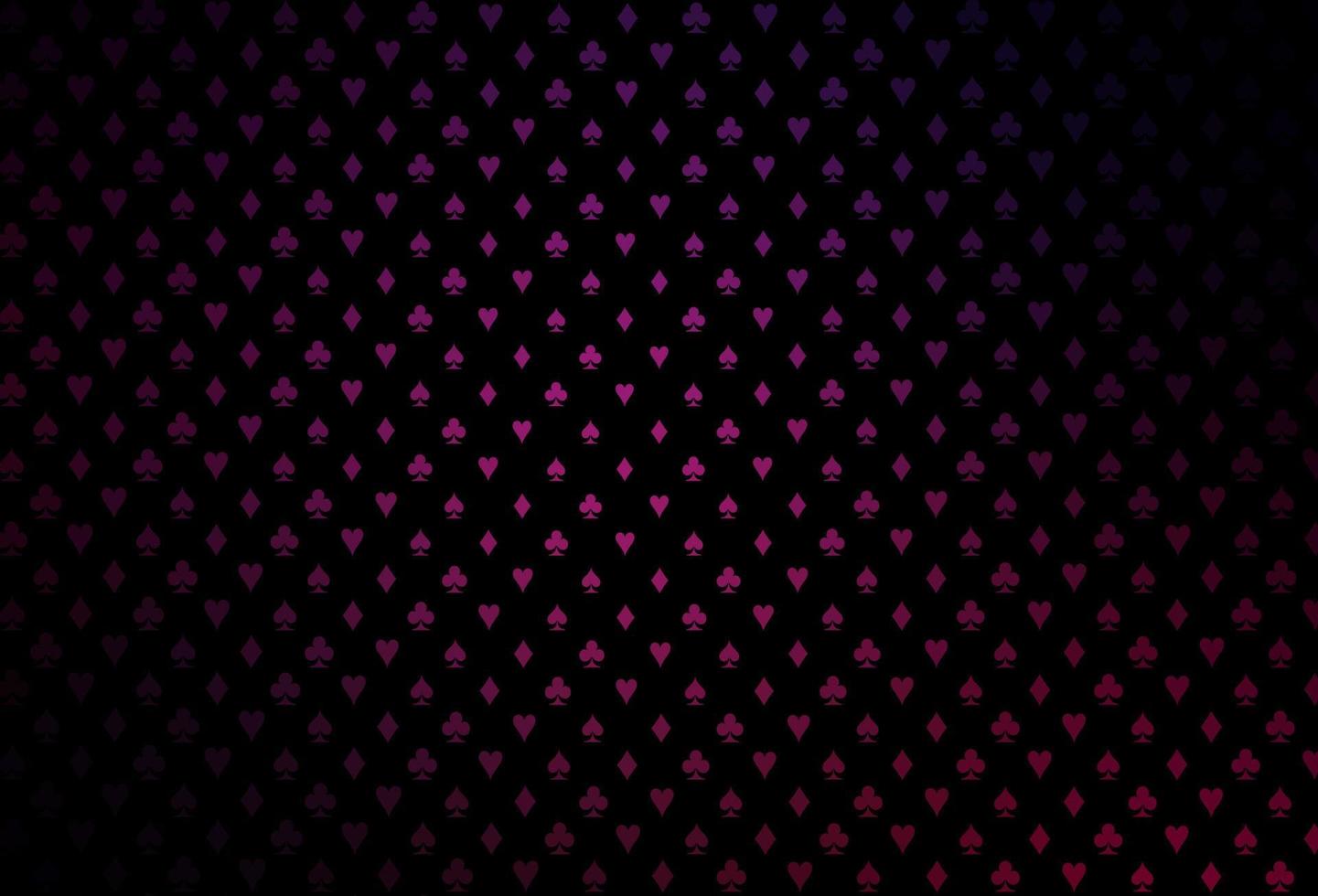 Dark pink vector texture with playing cards.