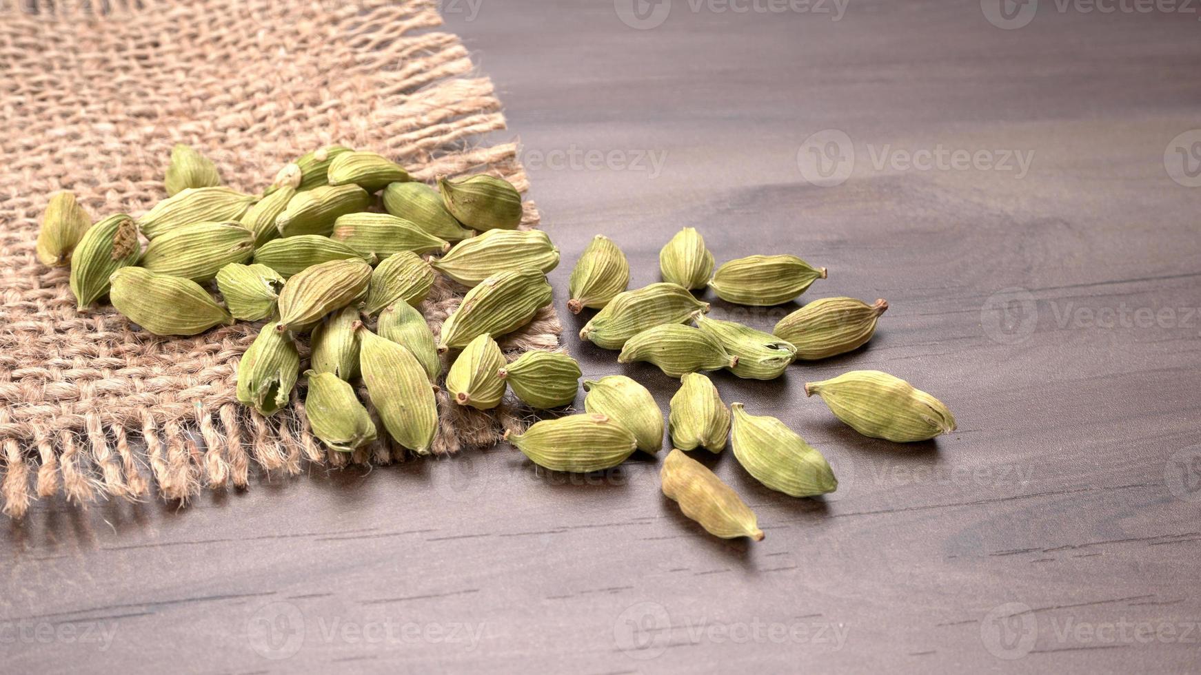 Fresh organic green elaichi or Cardamom photo