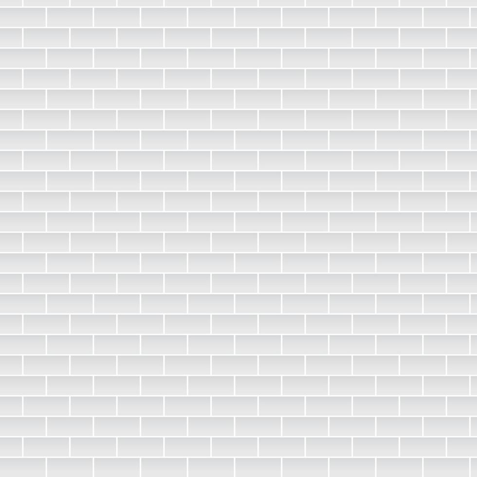 White brick wall vector illustration.Brick pattern design