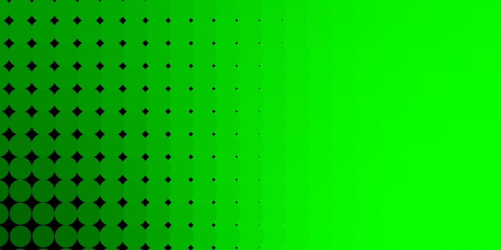 Light Green vector backdrop with circles.