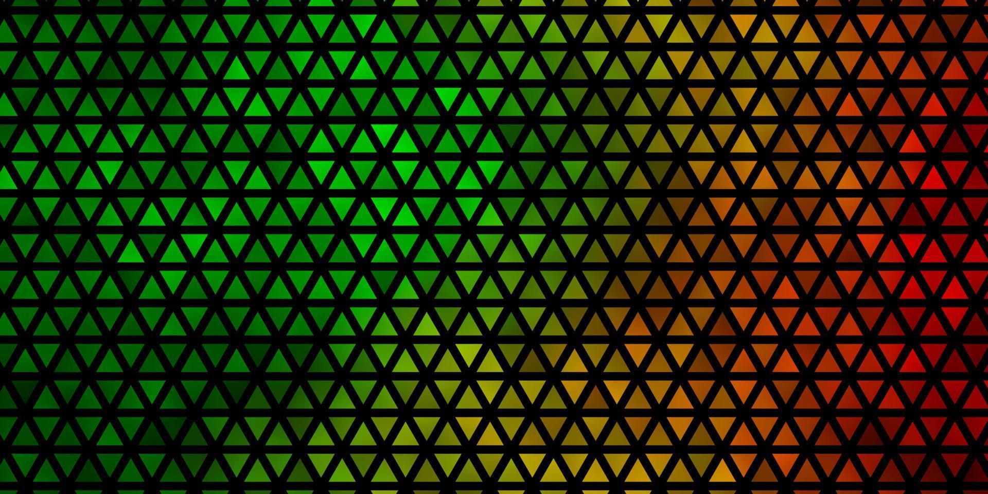 Dark Green, Yellow vector layout with lines, triangles.