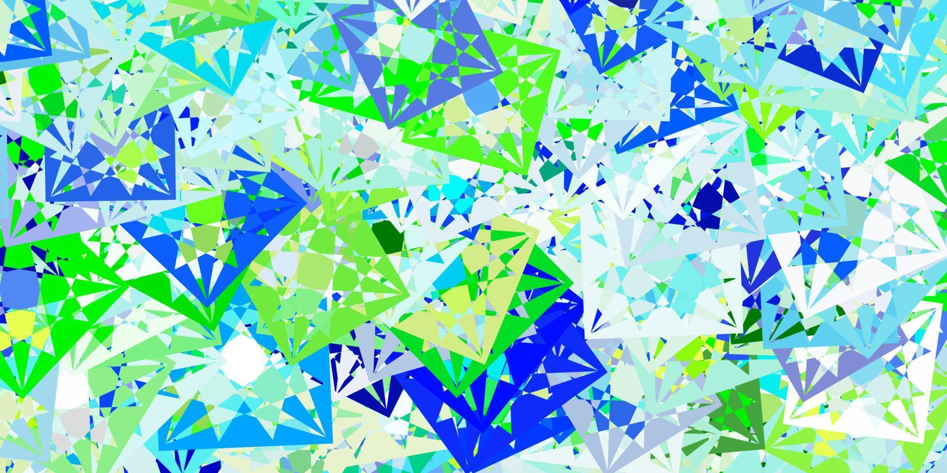 Light Blue, Green vector background with polygonal forms.