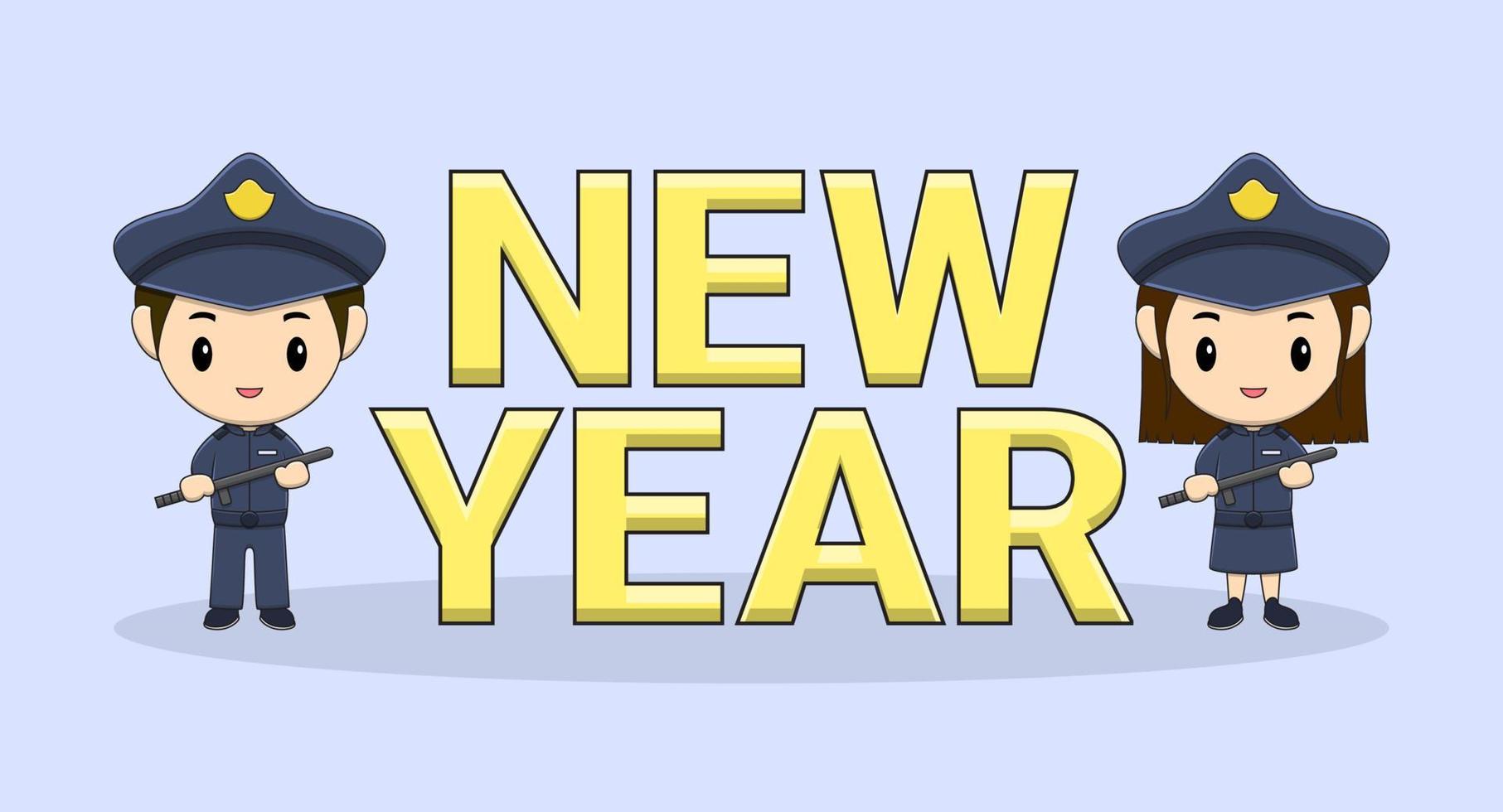 new year vector set