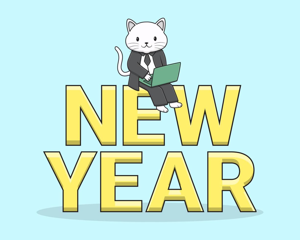 new year vector set