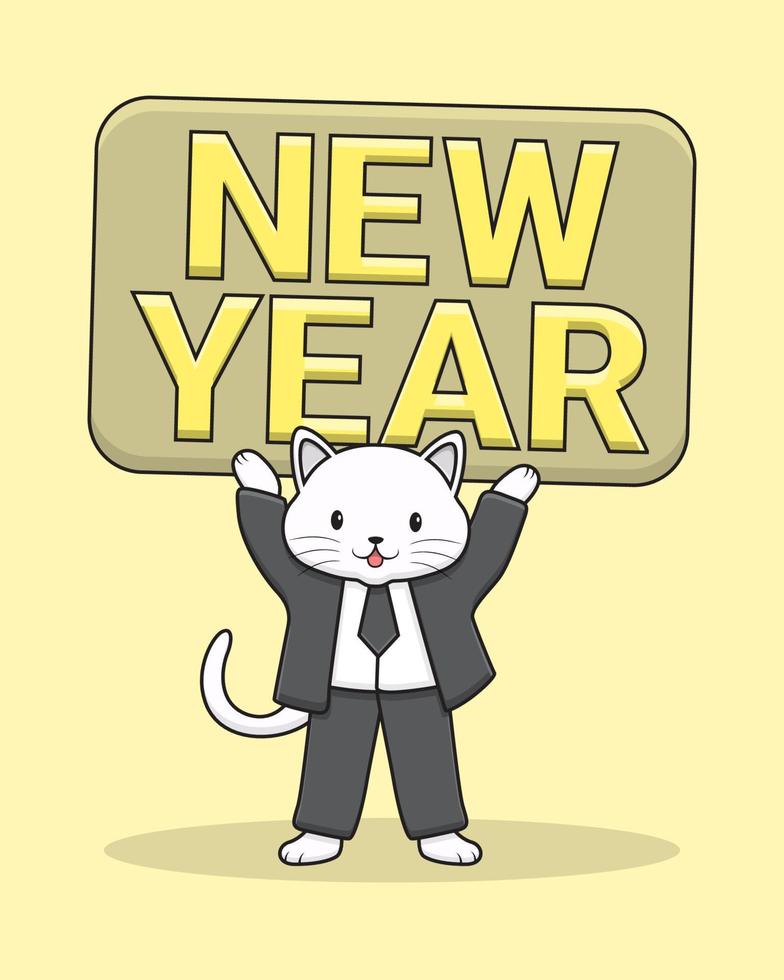 new year vector set