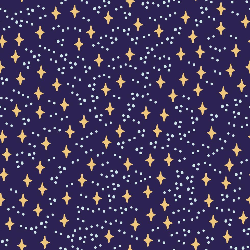Cute childish seamless pattern of space vector