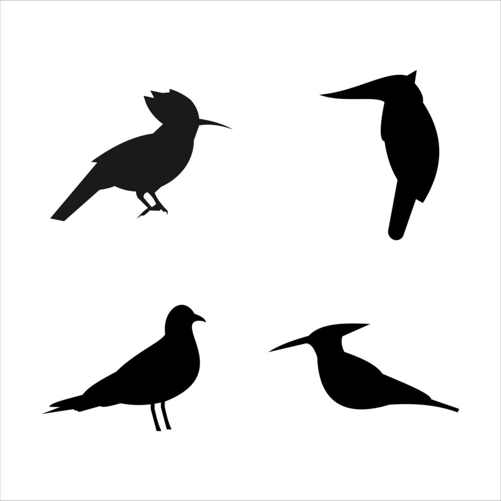 Ilustración de icono de vector de diseño de plantilla de logotipo de pájaro