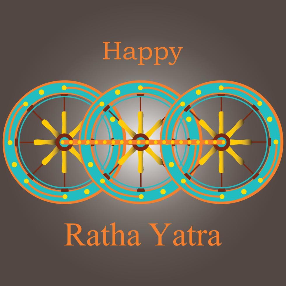 Ratha Yatra, Happy rath yatra With Jogonnath free Vector