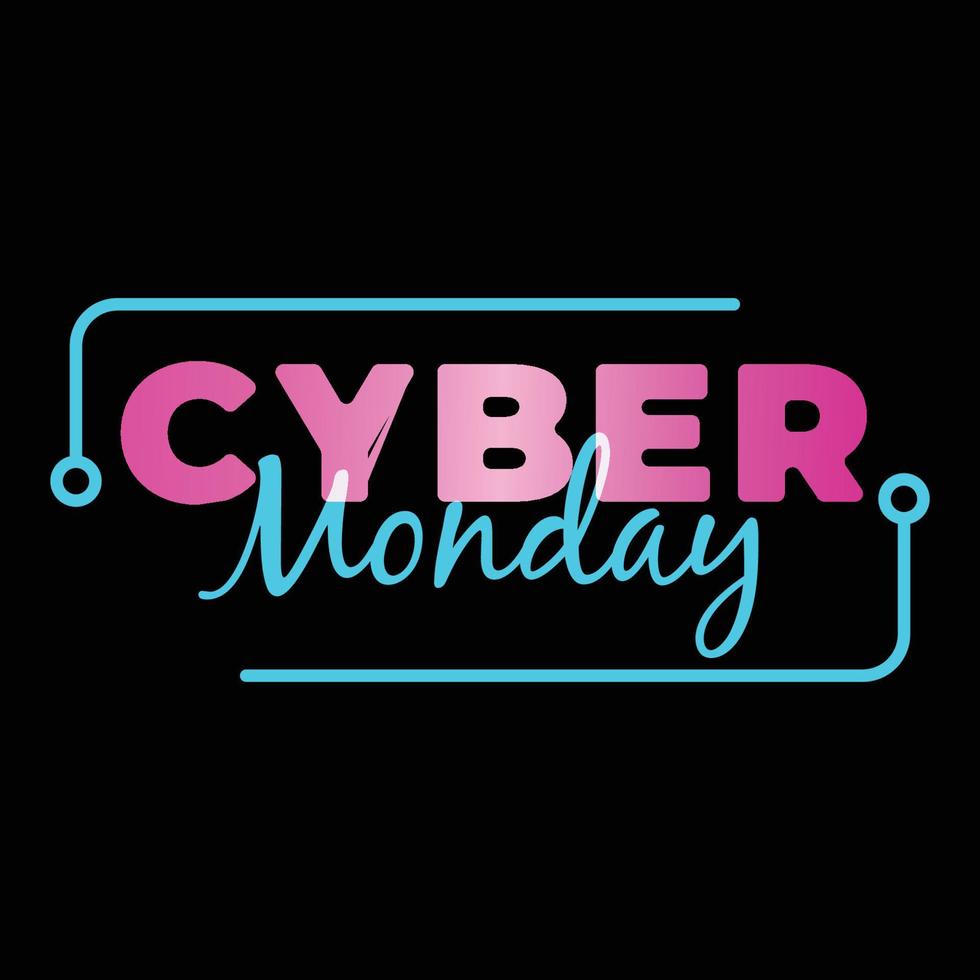 cyber monday, cyber monday tipografía camiseta estampada vector gratuito