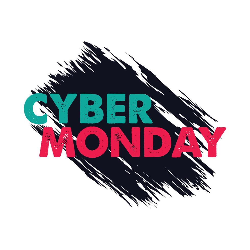 cyber monday, cyber monday tipografía camiseta estampada vector gratuito