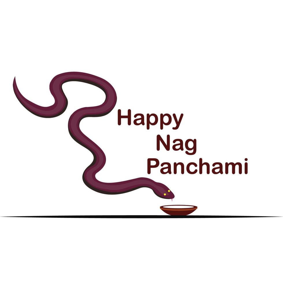 Nag Panchami, Happy nag Panchami ew with nag Free Vector